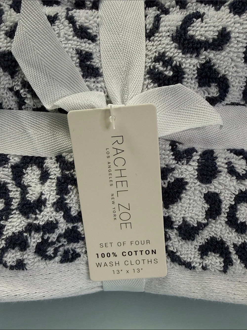 NWT Rachel Zoe Cheetah Print Wash Cloths
